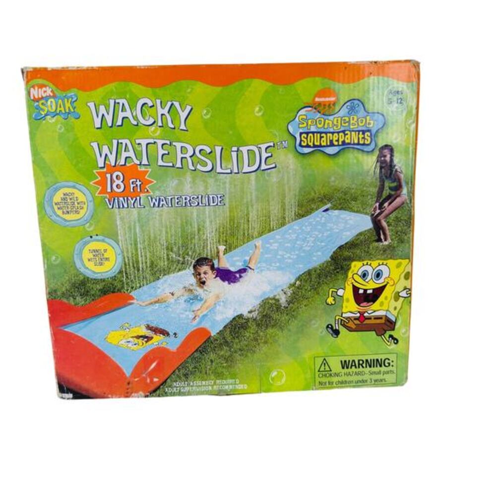 Spongebob Squarepants Wacky Water Slide‎ 16 ft New